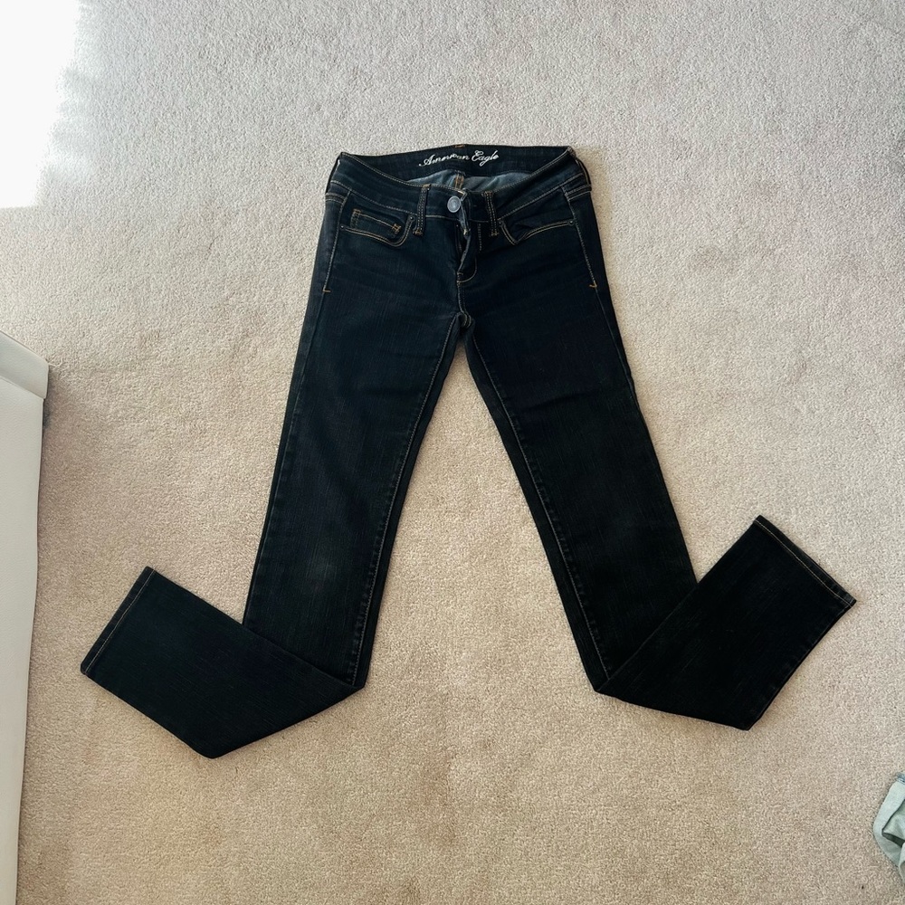 Black American Eagle Super Stretch Skinny Jeans